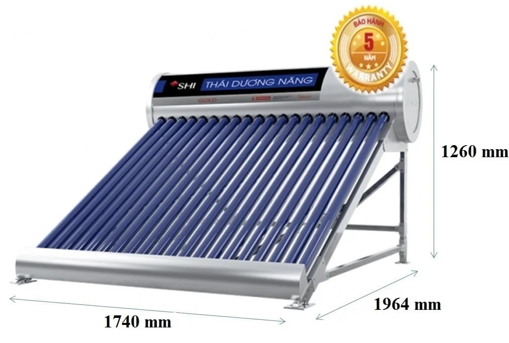 Máy Nước Nóng Năng Lượng Mặt Trời Sơn Hà GOLD Nano 200L Ø58