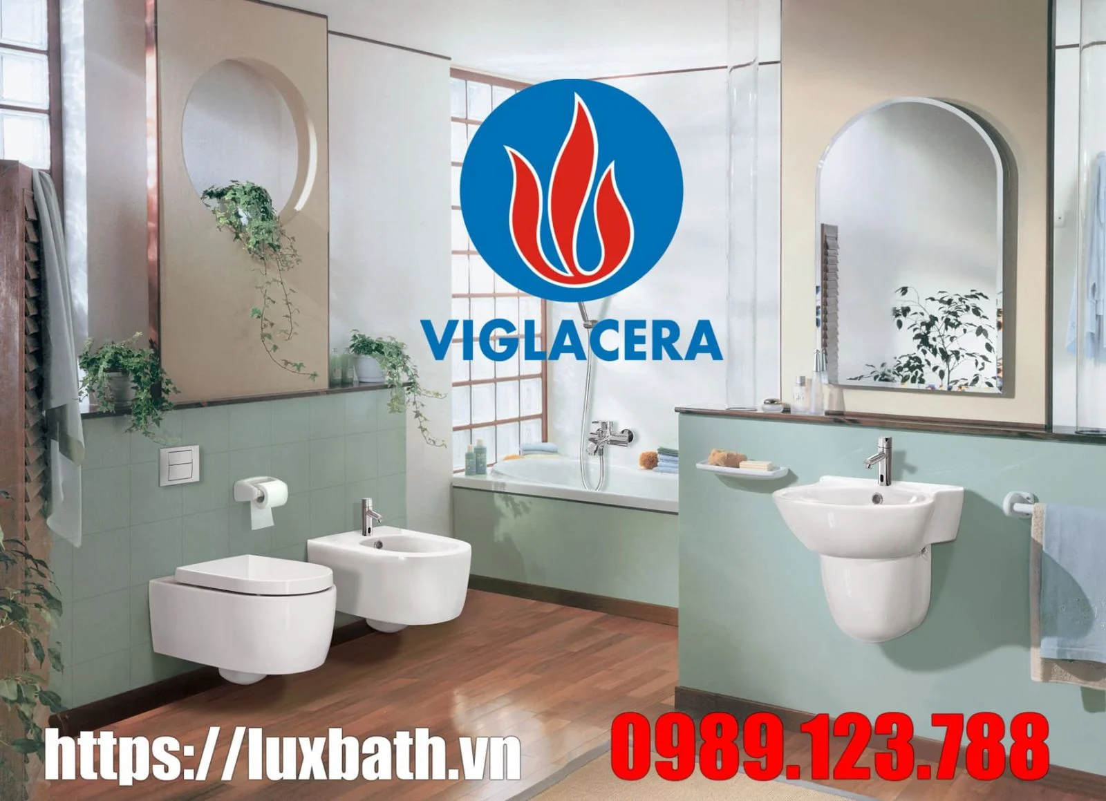 Bộ bồn cầu âm tường Viglacera V55