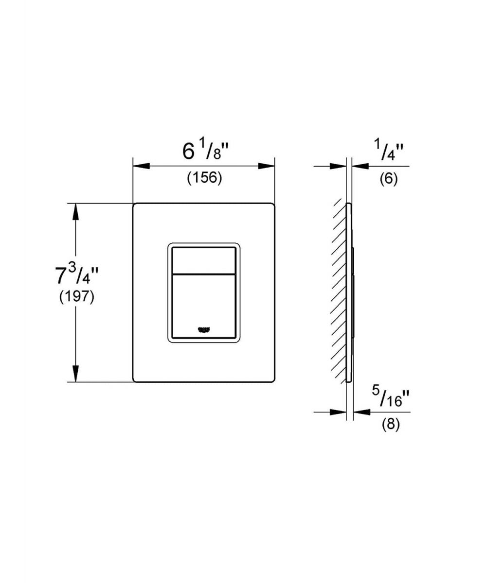 Bản vẽ kỹ thuật Bàn cầu treo tường GROHE 39244000