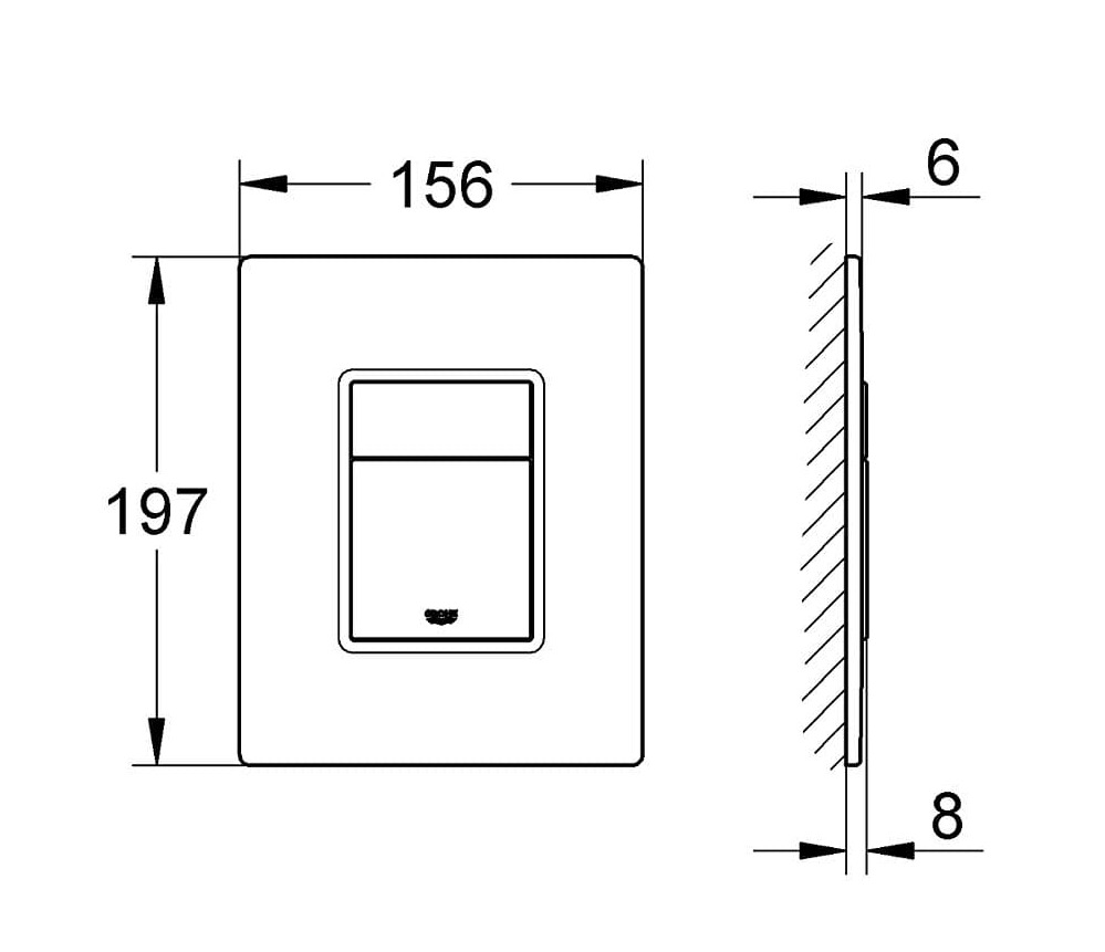 Bản vẽ kỹ thuật Bàn cầu treo tường GROHE 39244000