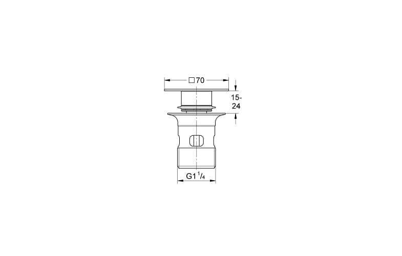 bản vẽ kỹ thuật Ống xả thải Grohe 28946000