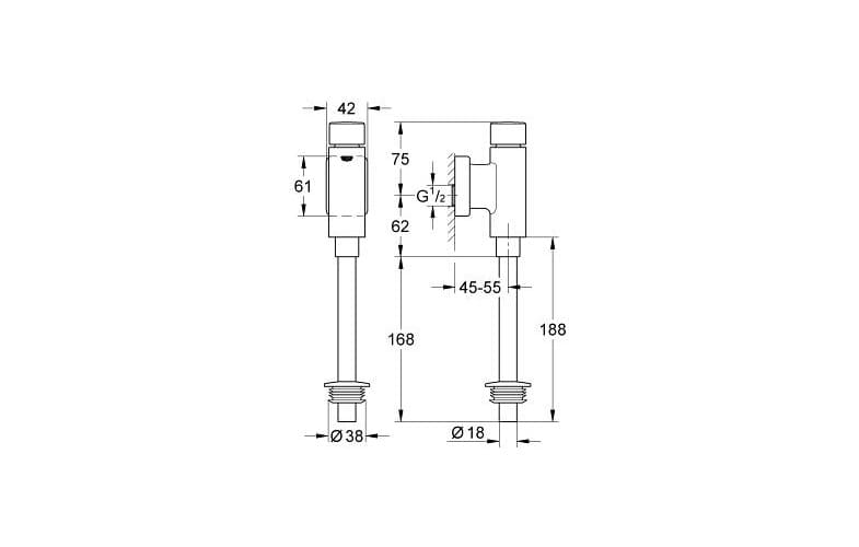 Van Xả Tiểu Grohe 37342000