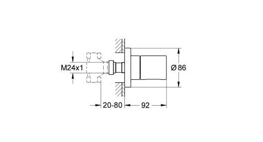 bản vẽ kỹ thuật Ống xả thải Grohe 28946000