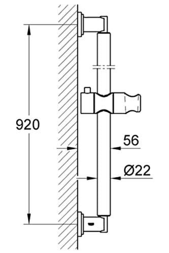 Hình ảnh Thanh treo sen tắm Gắn tường Grohe 28346000