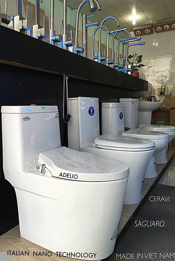 Bồn cầu 1 khối Saguaro Adelio nắp rửa cơ