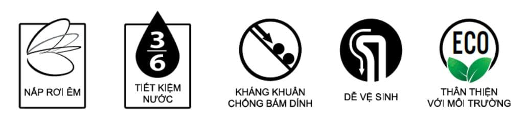 Một số ưu điểm bệt 1 khối Saguaro Adelio nắp rơi êm