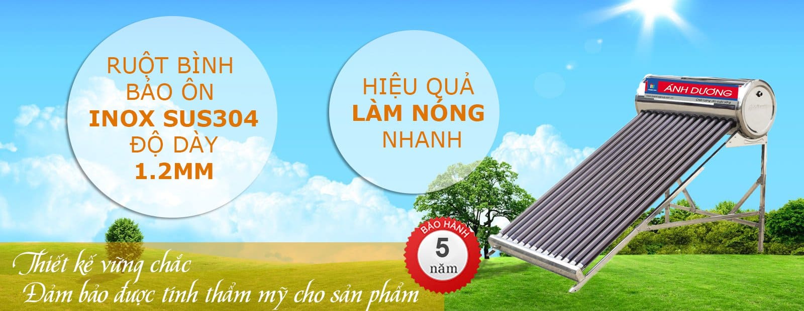 Máy nước nóng năng lượng mặt trời Ánh Dương