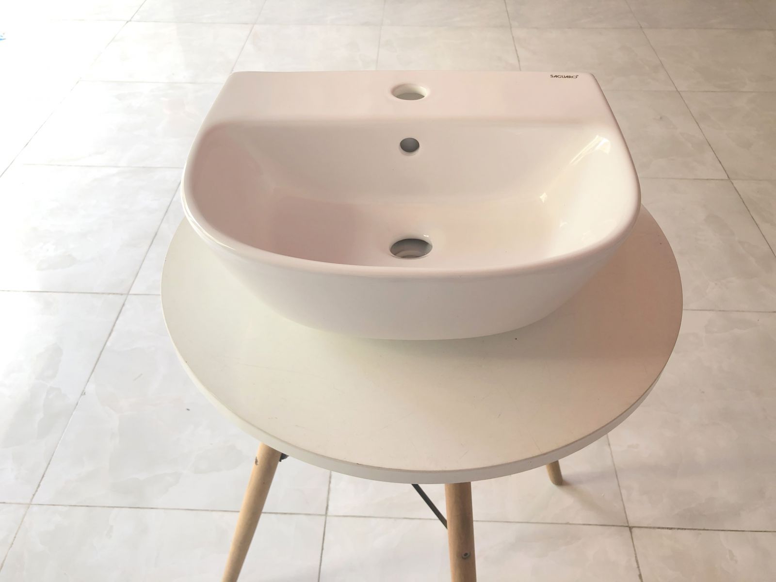 Chậu rửa mặt treo tường để bàn Saguaro Jade 1 lỗ