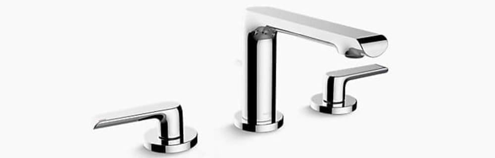 Vòi chậu rửa mặt nóng lạnh Kohler Avid K-97352T-4-CP Chrome bóng