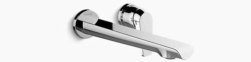 Vòi chậu rửa mặt nóng lạnh Kohler Avid K-97358T-4-CP Chrome bóng