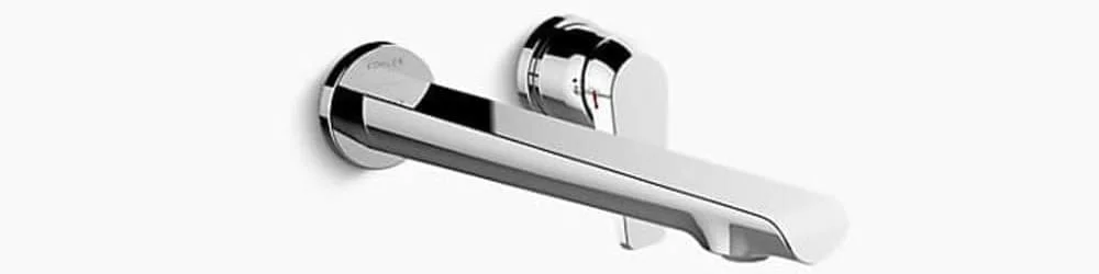 Vòi chậu rửa mặt nóng lạnh Kohler Avid K-97358T-4-CP Chrome bóng