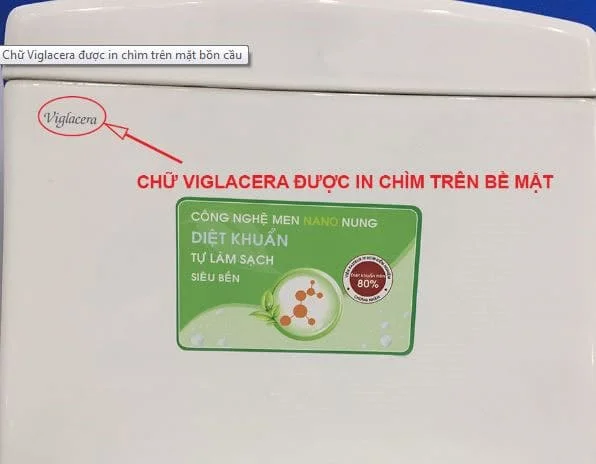 cách nhận biết hàng chính hàng sứ Viglacera