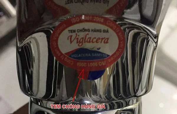 Tem chống hàng giả trên sen vòi Viglacera