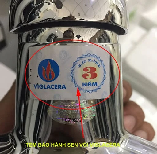 Tem bảo hàng sen vòi Viglacera 