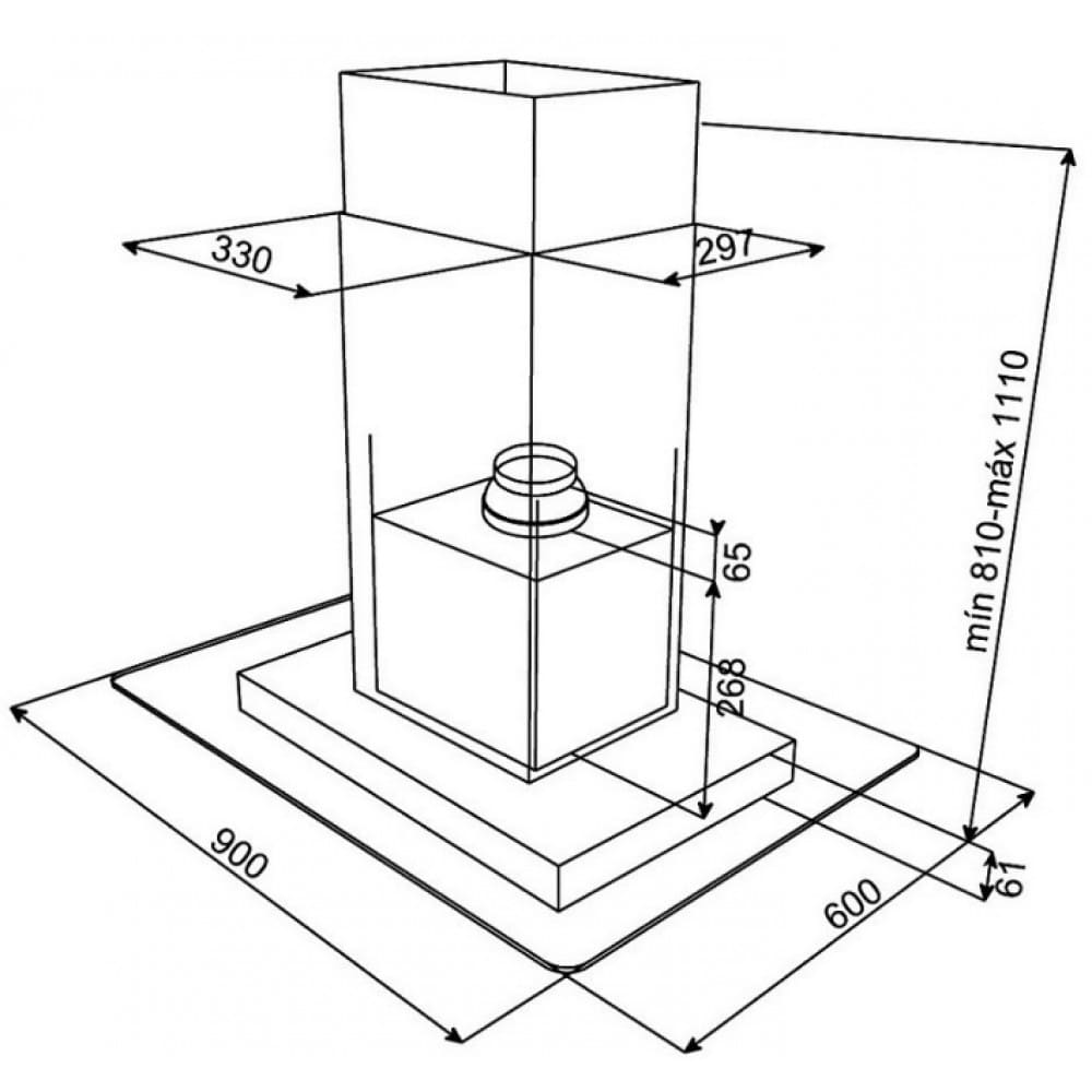 Hình ảnh bản vẽ kỹ thuật Máy Hút Mùi Đảo Teka DG 3 ISLA 980 40485140