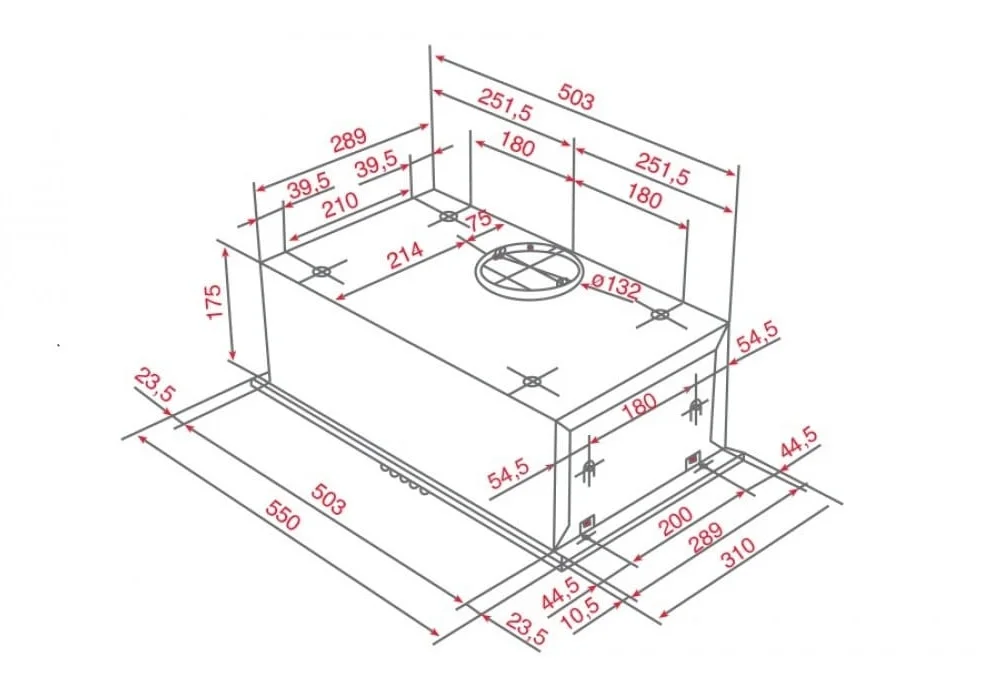hình ảnh bản vẽ kỹ thuật Máy Hút Mùi Teka C 6420 BK 40465532 Cổ Điển