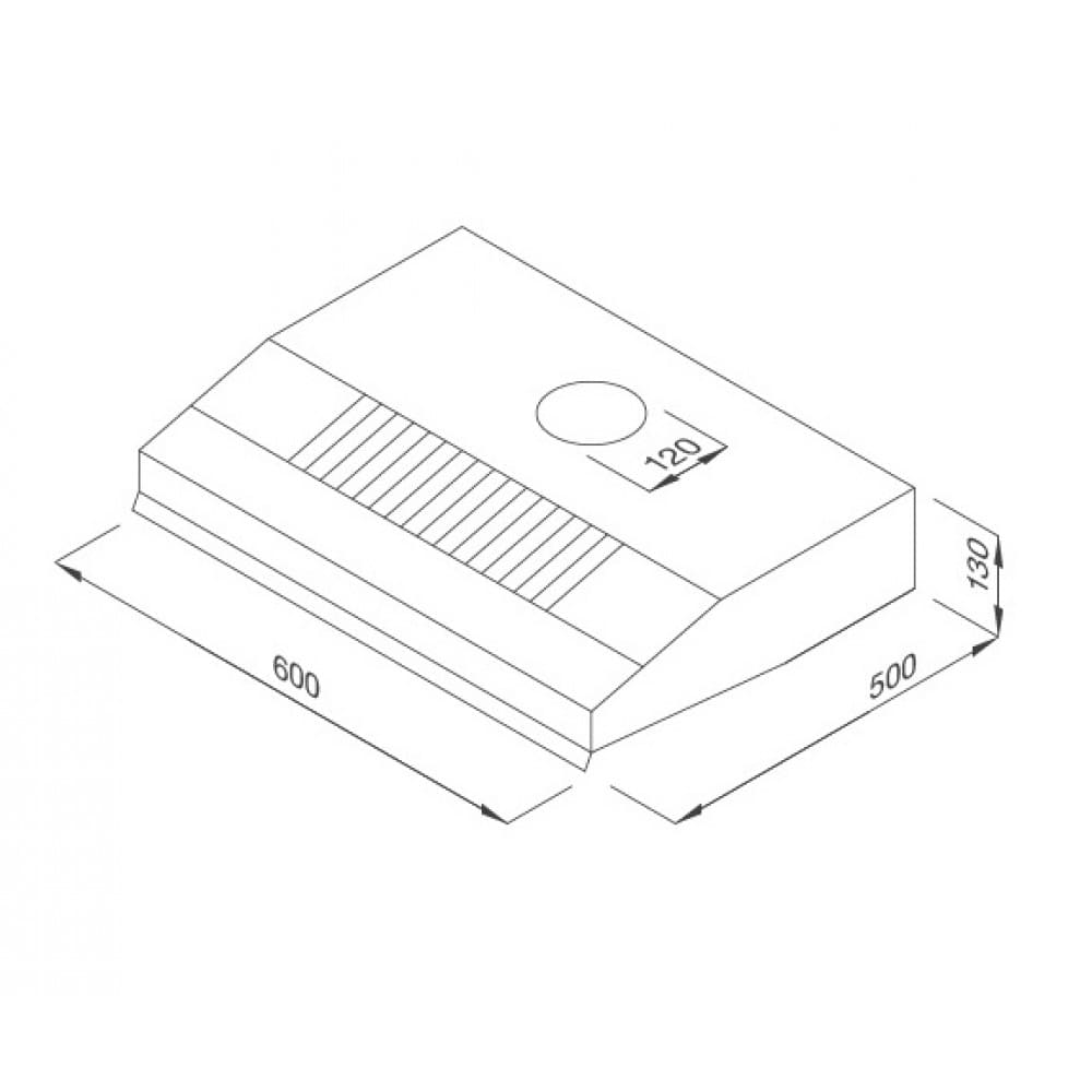 hình ảnh bản vẽ kỹ thuật Máy Hút Mùi Teka C 6420 BK 40465532 Cổ Điển