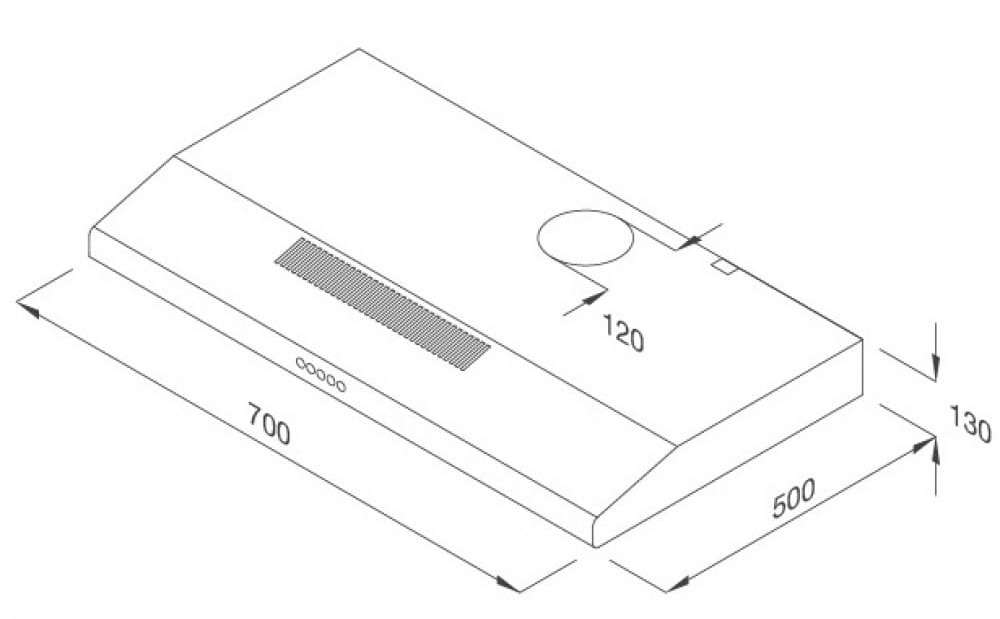 hình ảnh bản vẽ kỹ thuật Máy Hút Mùi Teka C 6420 BK 40465532 Cổ Điển