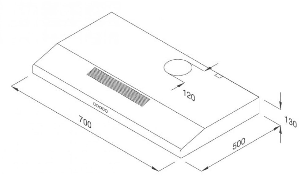 hình ảnh bản vẽ kỹ thuật Máy Hút Mùi Teka C 6420 BK 40465532 Cổ Điển