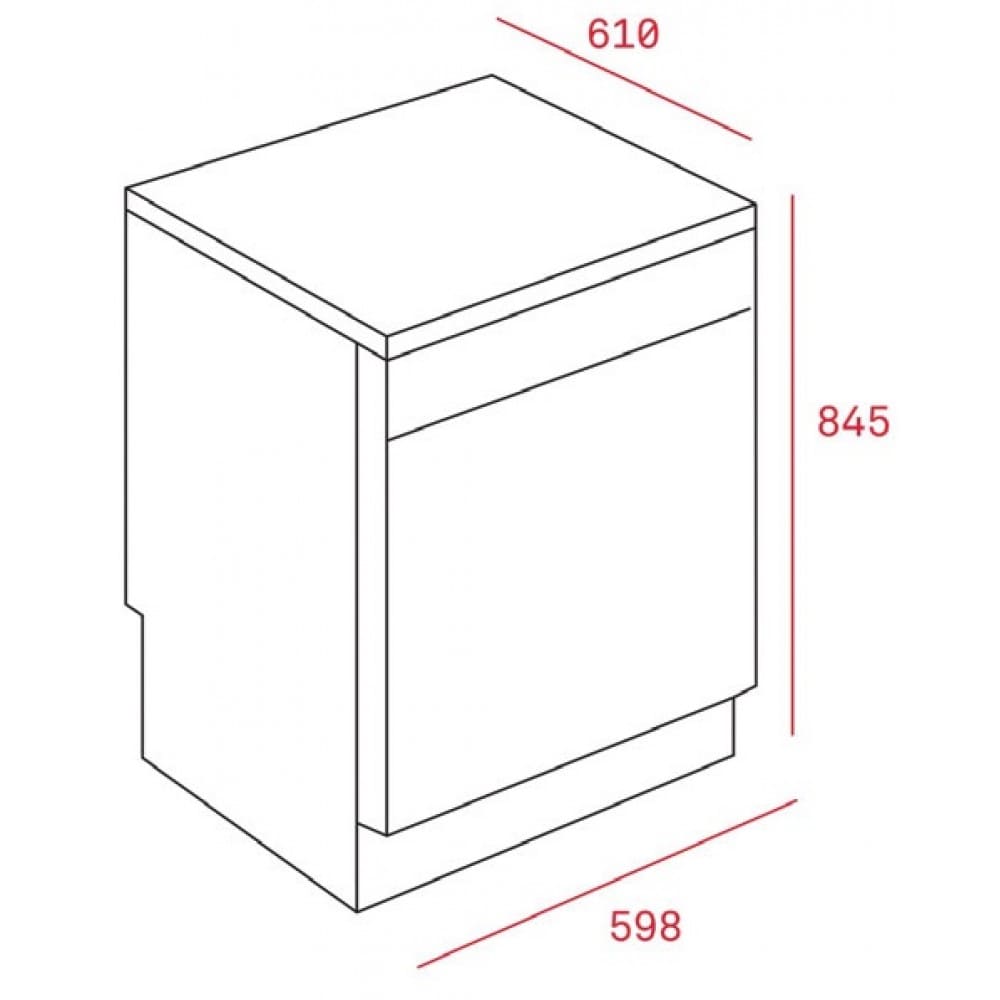 Hình ảnh bản vẽ kỹ thuật Máy Hút Mùi Teka DBB 60 40460400 Áp Tường
