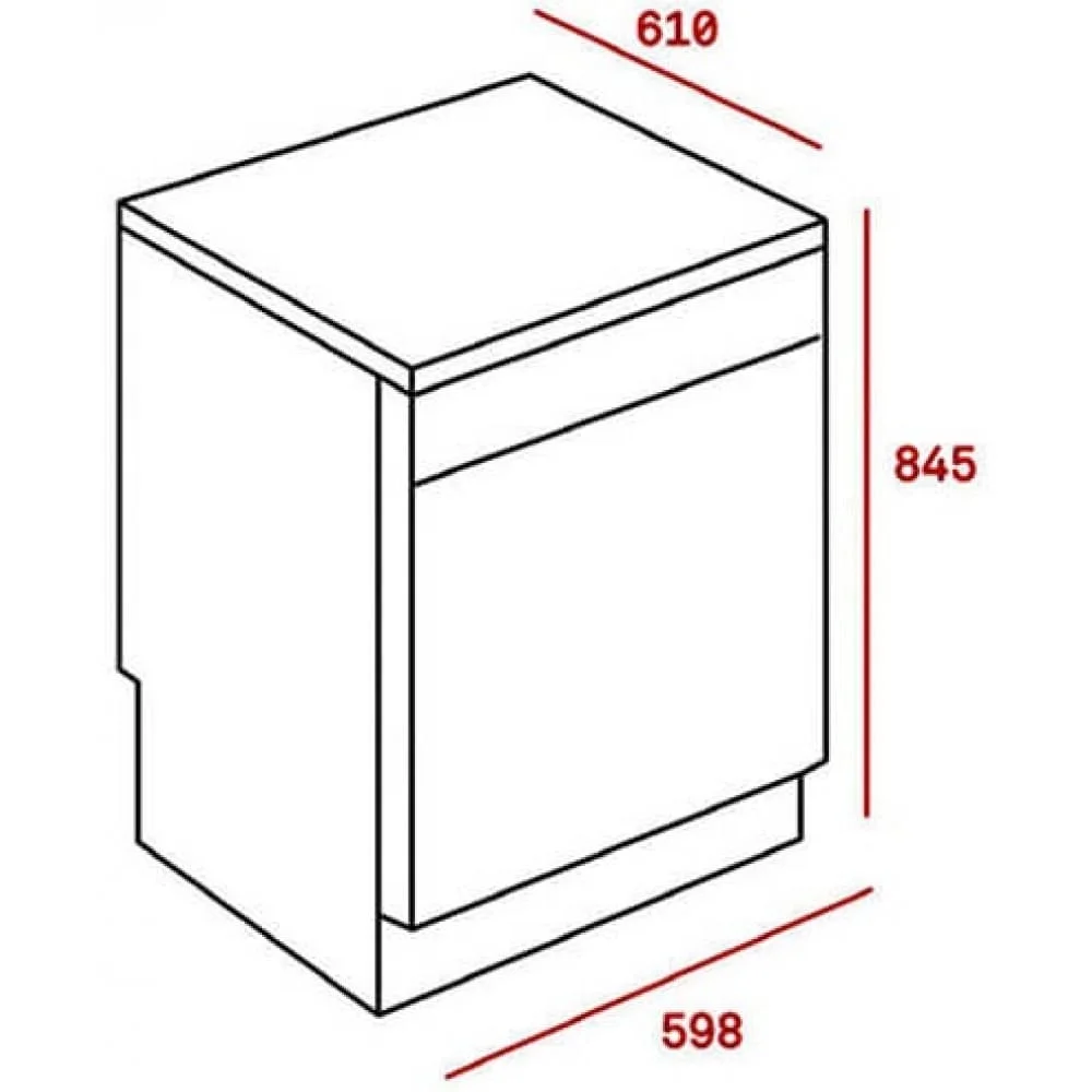 Hình ảnh bản vẽ kỹ thuật Máy Hút Mùi Teka DBB 60 40460400 Áp Tường