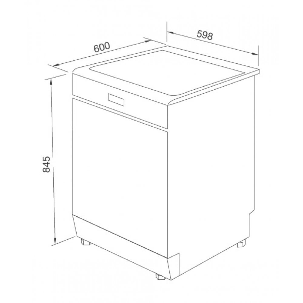 Hình ảnh bản vẽ kỹ thuật Máy Hút Mùi Teka DBB 60 40460400 Áp Tường