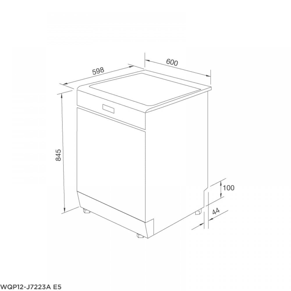 Hình ảnh bản vẽ kỹ thuật Máy Hút Mùi Teka DBB 60 40460400 Áp Tường
