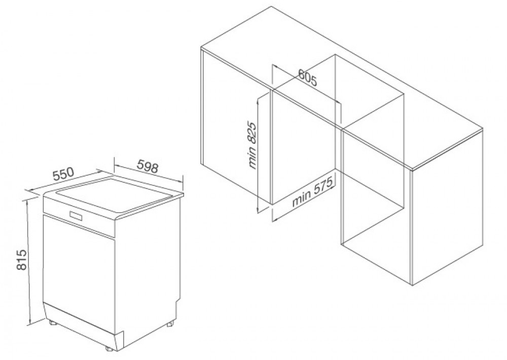 Hình ảnh bản vẽ kỹ thuật Máy Hút Mùi Teka DBB 60 40460400 Áp Tường