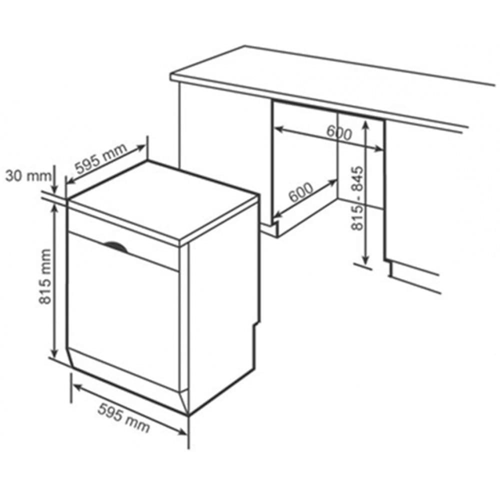 bản vẽ kỹ thuật Máy Rửa Chén Bosch HMH.SMS63L02EA Độc Lập