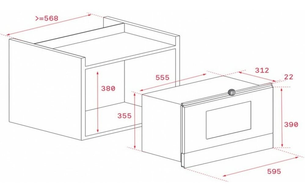 Hình ảnh bản vẽ kỹ thuật Lò Vi Sóng Teka ML 820 BI 40584201