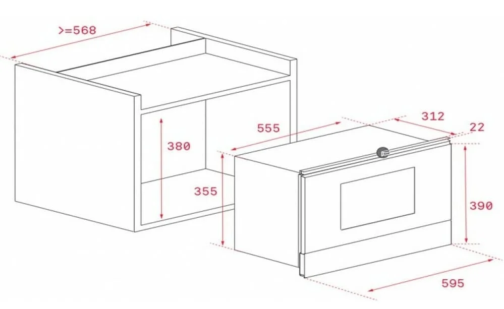 Hình ảnh bản vẽ kỹ thuật Lò Vi Sóng Teka ML 820 BI 40584201