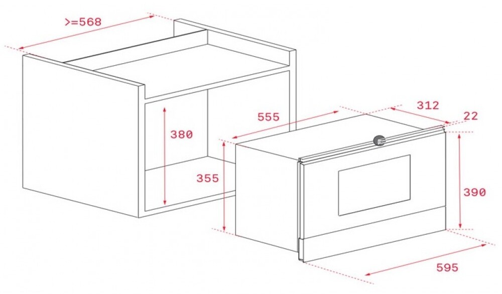 Hình ảnh bản vẽ kỹ thuật Lò Vi Sóng Teka ML 820 BI 40584201