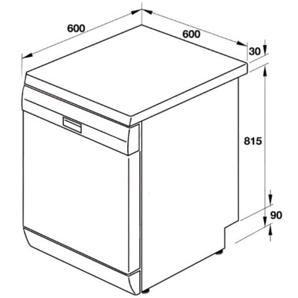 Hình ảnh bản vẽ kỹ thuật Máy Rửa Chén Bosch SMS68MI04E Độc Lập
