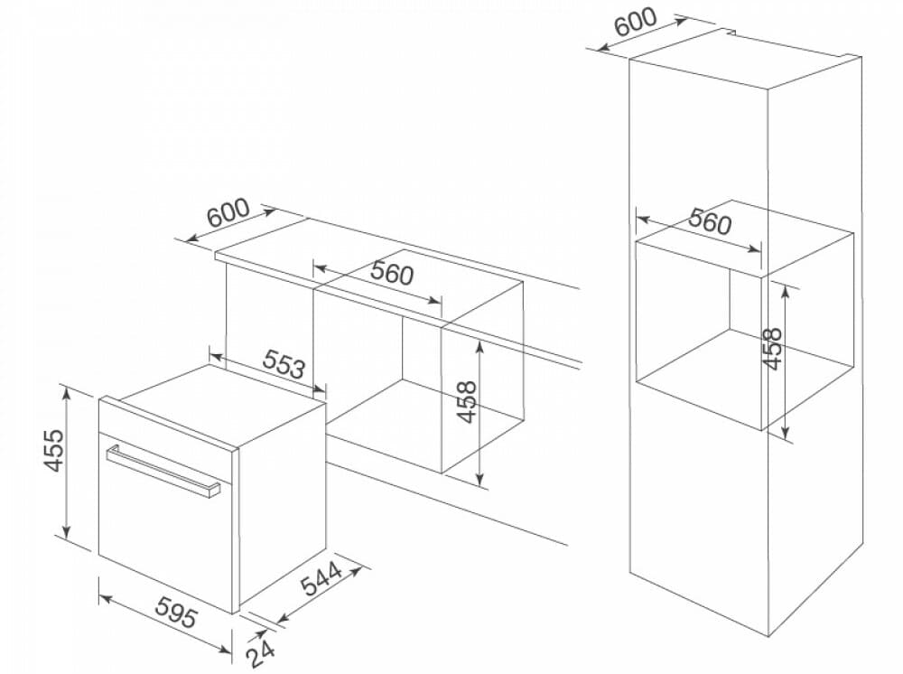 Hình ảnh bản vẽ kỹ thuật Lò Vi Sóng Teka MWE 210G 40590430 Kết Hợp Nướng Độc Lập