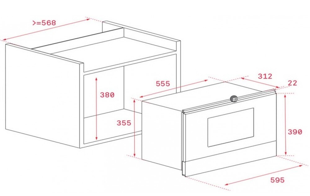 Hình ảnh bản vẽ kỹ thuật Lò Vi Sóng Teka ML 820 BI 40584201