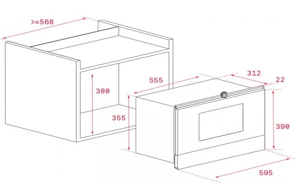 Hình ảnh bản vẽ kỹ thuật Lò Vi Sóng Teka ML 820 BI 40584201