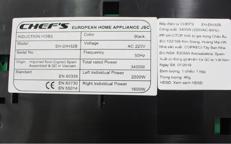 Bếp từ đôi Bauer BE-35SS