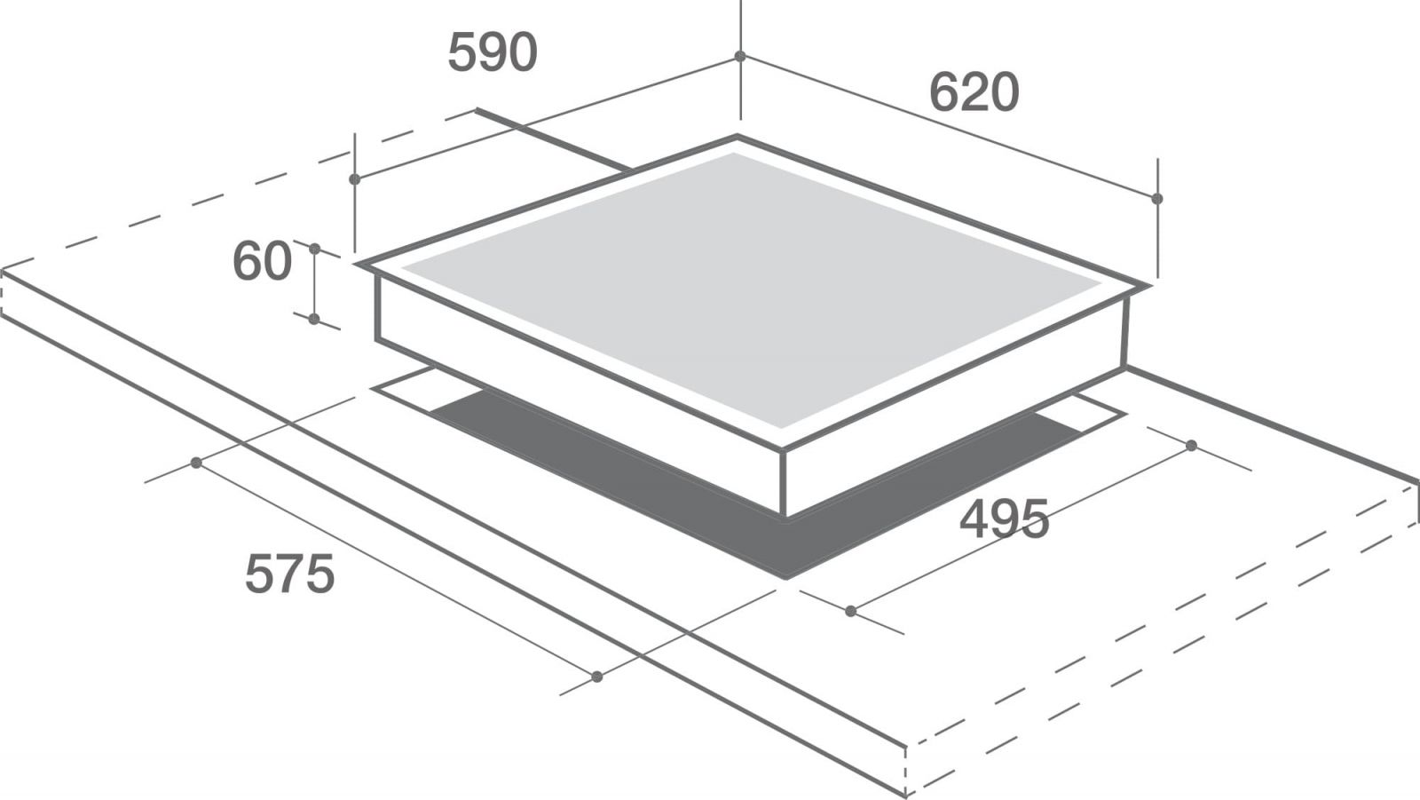 Hình ảnh bản vẽ kỹ thuật Bếp từ đôi Dusler DL7600 (DL-7600)