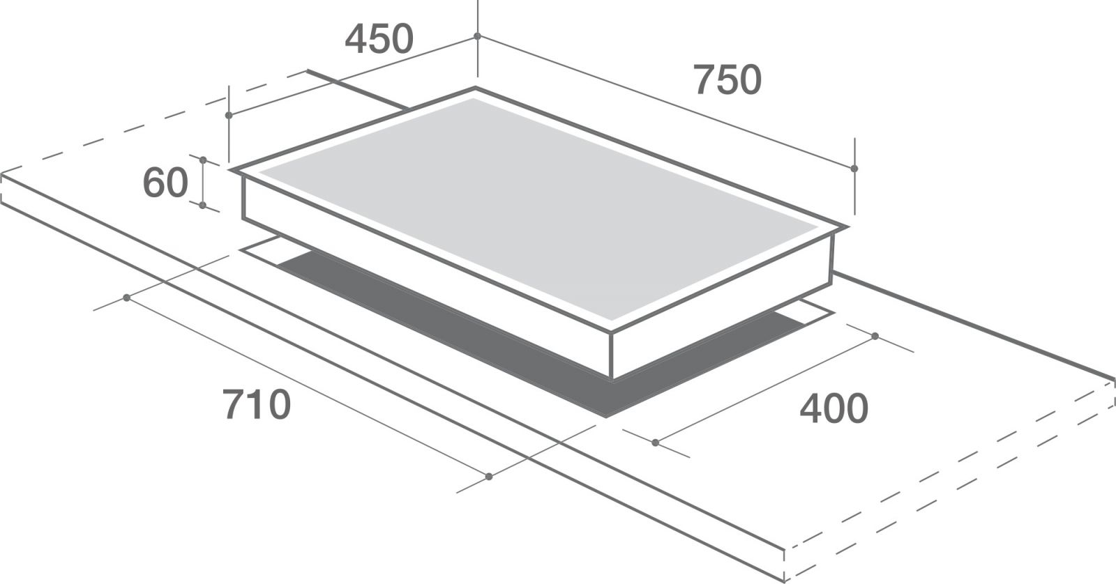 Hình ảnh bản vẽ kỹ thuật Bếp từ đôi Latino LT-68I