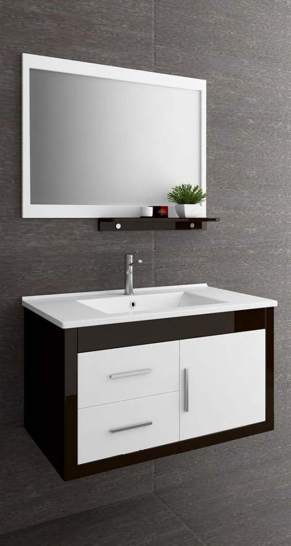 Tủ chậu đen trắng RA-901 Royal 