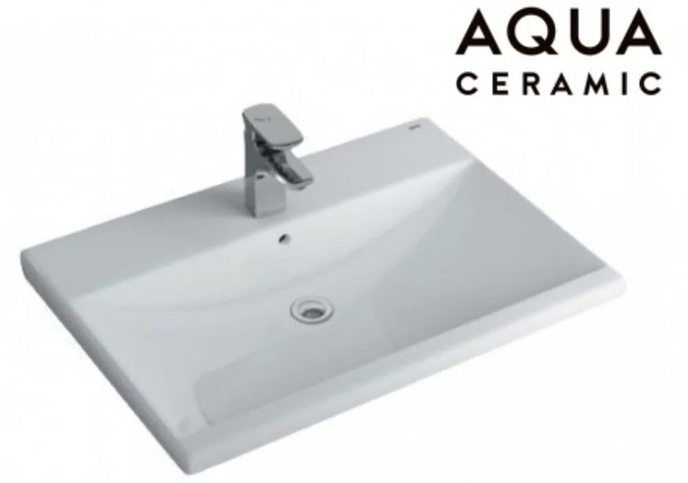 Chậu rửa mặt bàn đá dương vành Inax L-2397V