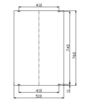 bản vẽ kỹ thuật Gương nhà vệ sinh INAX KF-5075VA