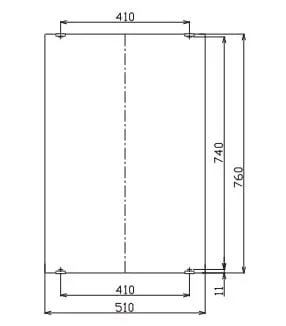bản vẽ kỹ thuật Gương nhà vệ sinh INAX KF-5075VA