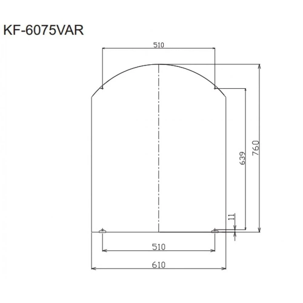 bản vẽ kỹ thuật Gương nhà vệ sinh INAX KF-6075VAR