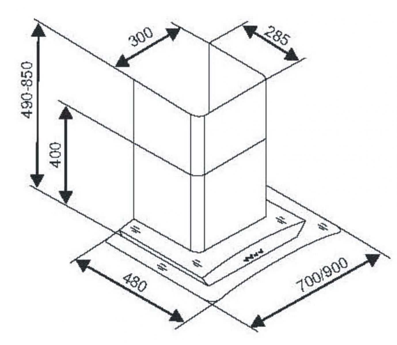 Bản vẽ kỹ thuật MÁY HÚT MÙI SEVILLA SV-lexus 70