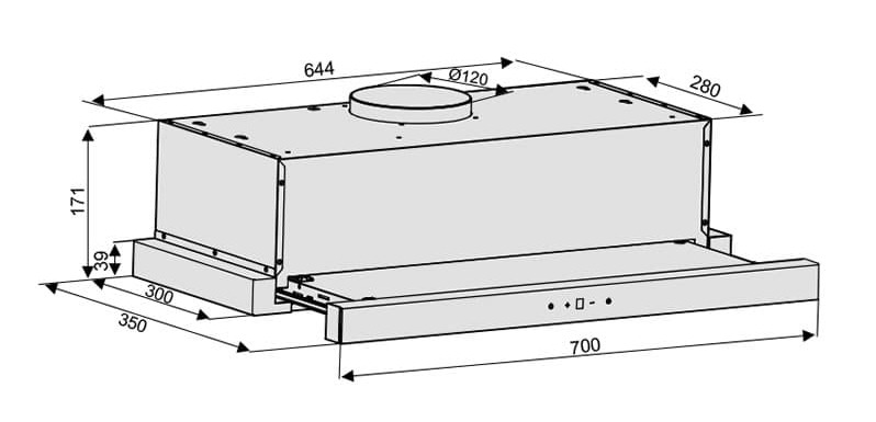 bản vẽ kỹ thuật Máy hút mùi Lorca kiểu classic TA-3005C-70