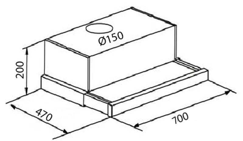 Bản vẽ kỹ thuật Máy hút mùi CHEFS EH-R906E7W
