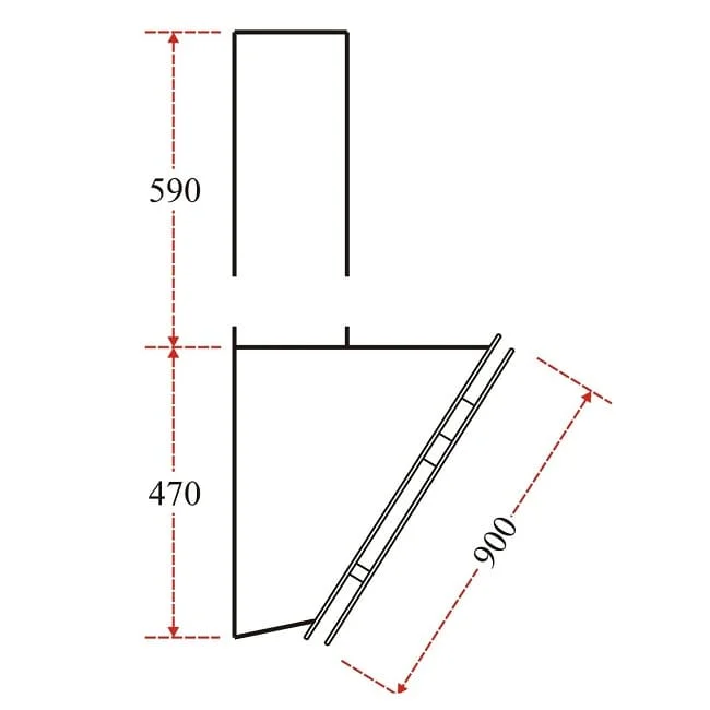 Bản vẽ kỹ thuật Máy hút mùi CHEFS EH-R706E7B 