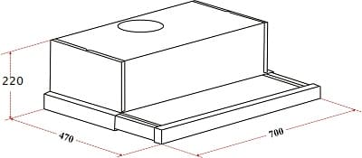 Bản vẽ kỹ thuật Máy hút mùi CHEFS EH-R906E7W