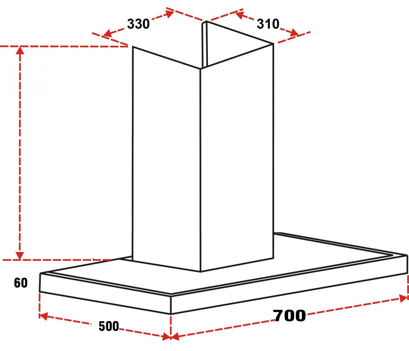 Bản vẽ kỹ thuật Máy hút mùi DUSLER DHL-751 